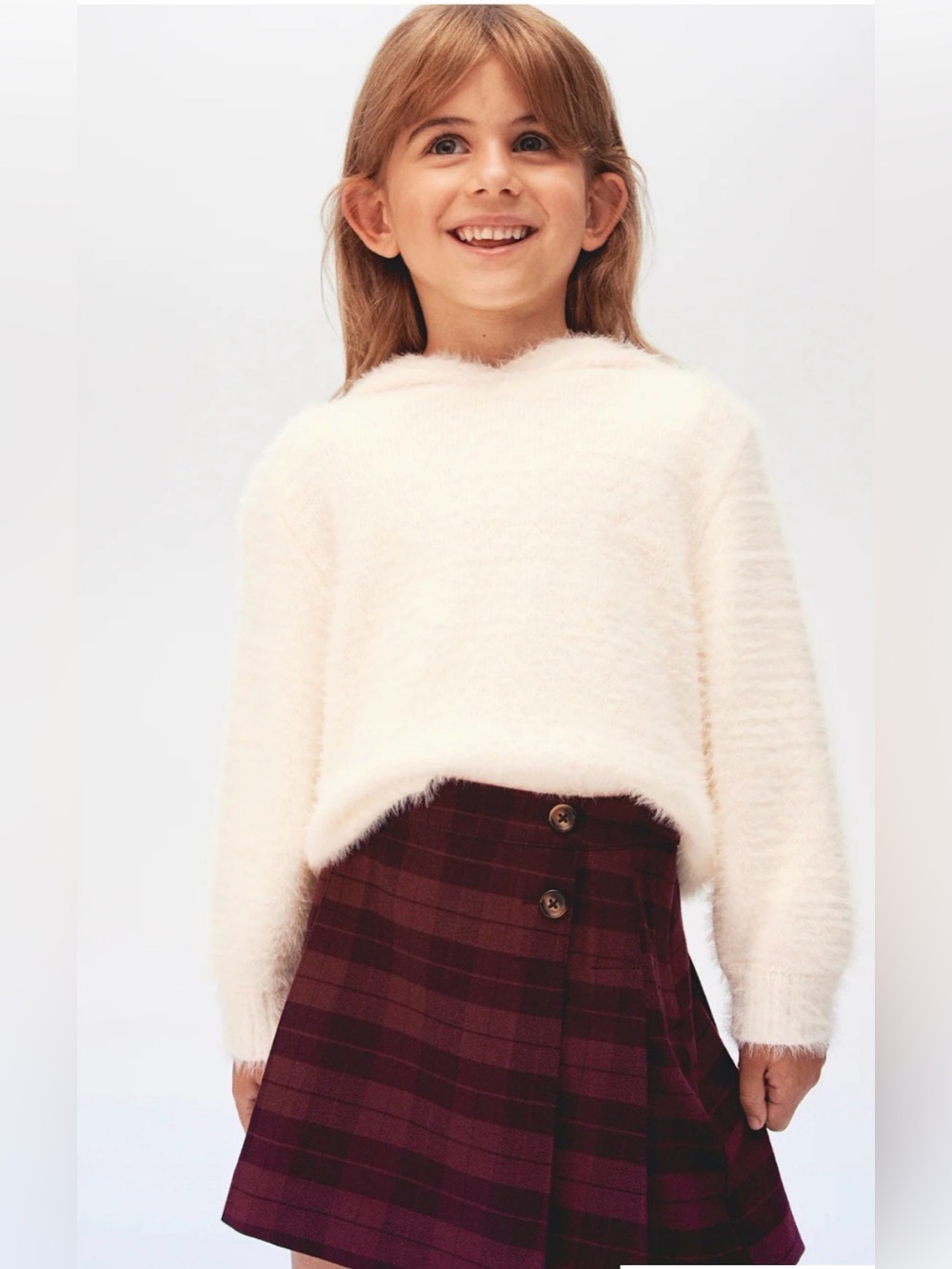 Girls H&M Red Pleated Mini Skirt